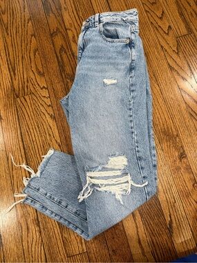 Garage Light Blue Distressed Boyfriend Jeans